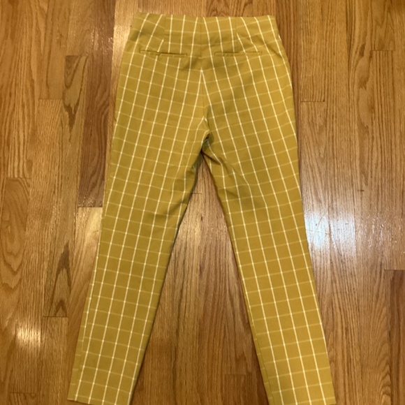 Stretchy Yellow Checkered Trousers - Picture 4 of 4